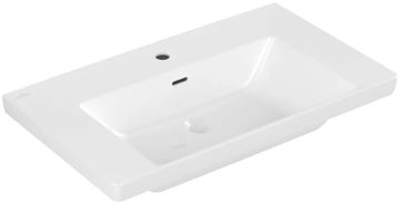 VILLEROY & BOCH SUBWAY 3.0 umyvadlo 80 cm, s otvorem pro baterii a přepadem, alpská bílá