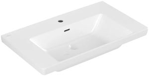 VILLEROY & BOCH SUBWAY 3.0 umyvadlo 80 cm, s otvorem pro baterii a přepadem, alpská bílá