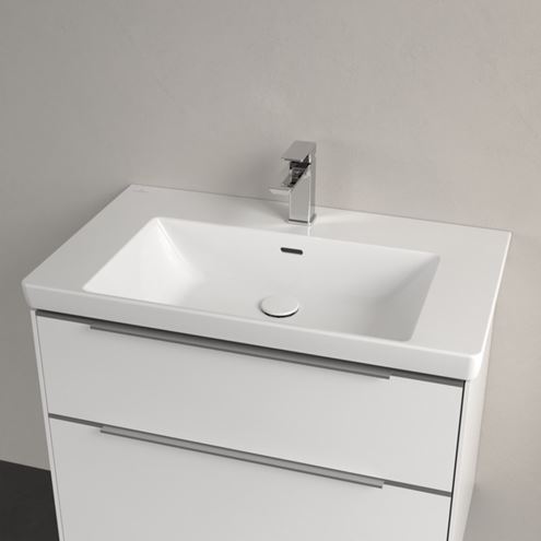 VILLEROY & BOCH SUBWAY 3.0 umyvadlo 80 cm, s otvorem pro baterii a přepadem, alpská bílá 4A708001 Obrázek - fotka