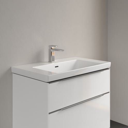 VILLEROY & BOCH SUBWAY 3.0 umyvadlo 80 cm, s otvorem pro baterii a přepadem, alpská bílá 4A708001 Obrázek - fotka