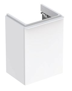 GEBERIT SMYLE SQUARE skříňka pod umývátko 44,2x35,6x61,7 cm, 1 dvířka, panty vlevo, lesklá bílá