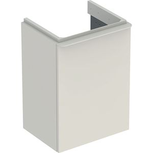 GEBERIT SMYLE SQUARE skříňka pod umývátko 44,2x35,6x61,7 cm, 1 dvířka, panty vlevo, lesklá pískově šedá