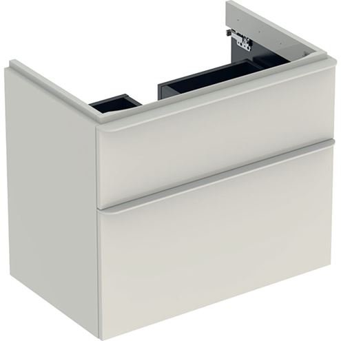 GEBERIT SMYLE SQUARE skříňka pod umyvadlo 73,4x47x61,7 cm, 2 zásuvky, lesklá pískově šedá 500.353.JL.1 Obrázek - Hlavní obrázek