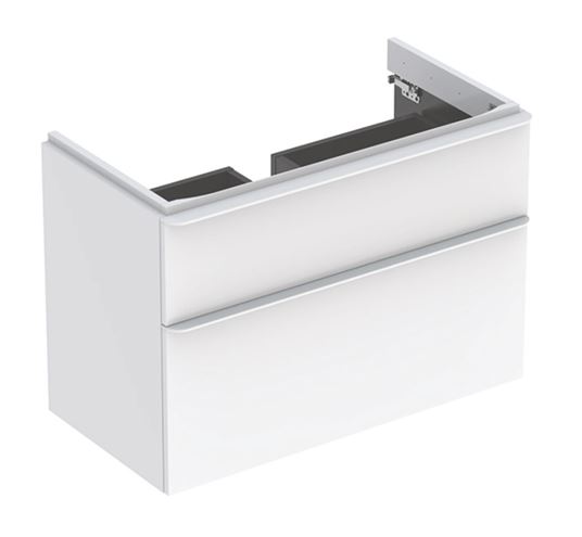 GEBERIT SMYLE SQUARE skříňka pod umyvadlo 88,4x47x61,7 cm, 2 zásuvky, lesklá bílá 500.354.00.1 Obrázek - Hlavní obrázek