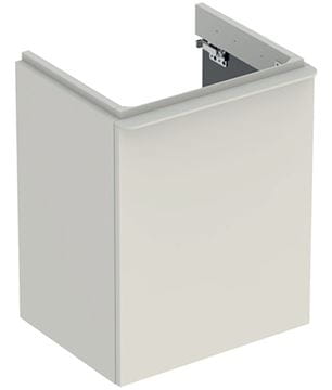 GEBERIT SMYLE SQUARE skříňka pod umývátko 49,2x40,6x61,7 cm, 1 dvířka, panty vpravo, lesklá pískově šedá
