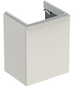 GEBERIT SMYLE SQUARE skříňka pod umývátko 49,2x40,6x61,7 cm, 1 dvířka, panty vpravo, lesklá pískově šedá