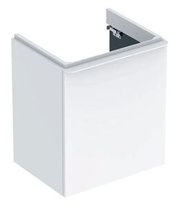 GEBERIT SMYLE SQUARE skříňka pod umyvadlo 53,6x43,3x61,7 cm, 1 dvířka, panty vpravo, lesklá bílá