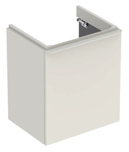 GEBERIT SMYLE SQUARE skříňka pod umyvadlo 53,6x43,3x61,7 cm, 1 dvířka, panty vpravo, lesklá pískově šedá 500.365.JL.1 Obrázek - Hlavní obrázek
