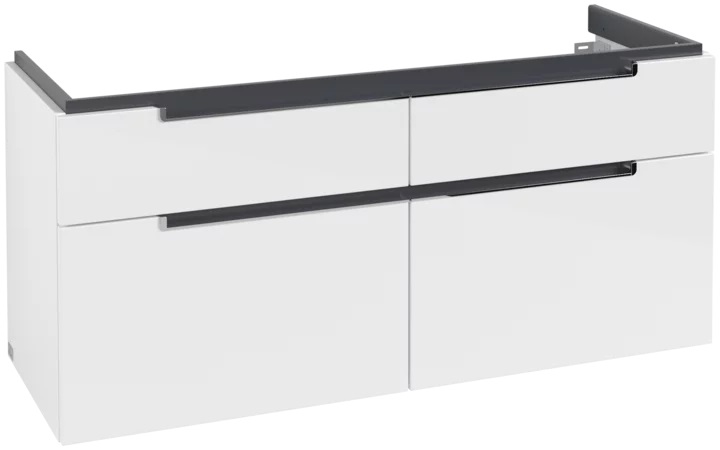 VILLEROY & BOCH SUBWAY 2.0 skříňka pod dvojumyvadlo 128,7x44,9x59 cm, 4 zásuvky, Glossy White A91710DH Obrázek - Hlavní obrázek