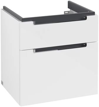 VILLEROY & BOCH SUBWAY 2.0 skříňka pod umyvadlo 63,7x45,4x59 cm, 2 zásuvky, Glossy White