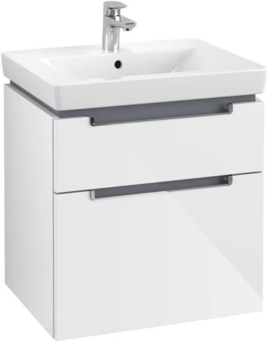 VILLEROY & BOCH SUBWAY 2.0 skříňka pod umyvadlo 63,7x45,4x59 cm, 2 zásuvky, Glossy White A91010DH Obrázek - fotka