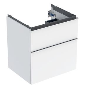 GEBERIT ICON skříňka pod umyvadlo 59,2x47,6x61,5 cm, 2 zásuvky, lesklá bílá