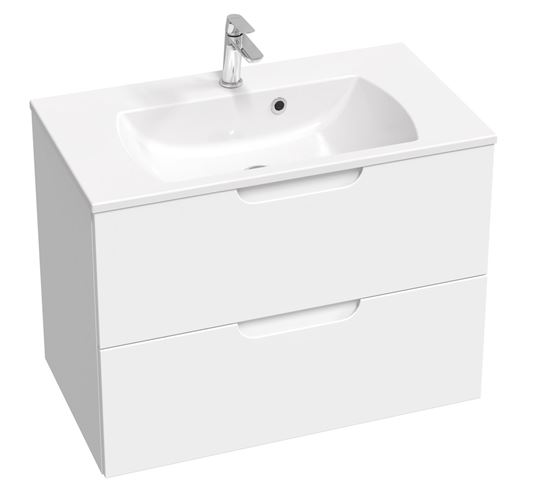 RAVAK CLASSIC SLIM umyvadlo 80 cm, s otvorem pro baterii a přepadem XJX01180001 Obrázek - fotka