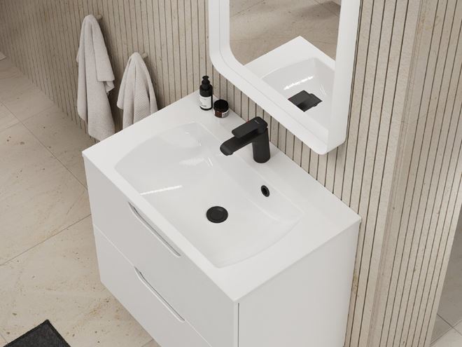 RAVAK CLASSIC SLIM umyvadlo 80 cm, s otvorem pro baterii a přepadem XJX01180001 Obrázek - fotka