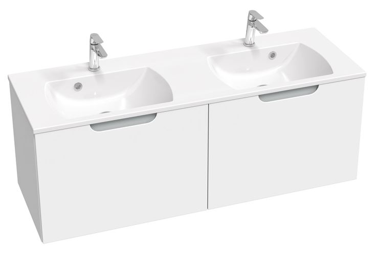 RAVAK CLASSIC SLIM dvojumyvadlo 130 cm, se 2 otvory pro baterie a přepadem XJX01113001 Obrázek - fotka