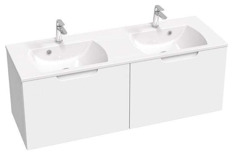 RAVAK CLASSIC SLIM dvojumyvadlo 130 cm, se 2 otvory pro baterie a přepadem XJX01113001 Obrázek - fotka