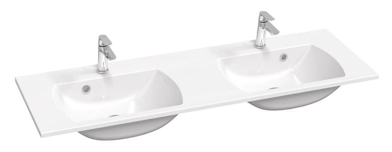 RAVAK CLASSIC SLIM dvojumyvadlo 130 cm, se 2 otvory pro baterie a přepadem XJX01113001 Obrázek - Hlavní obrázek