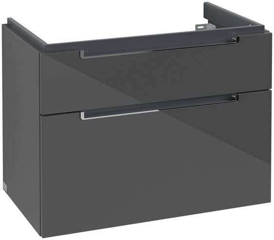 VILLEROY & BOCH SUBWAY 2.0 skříňka pod umyvadlo 78,7x44,9x59 cm, 2 zásuvky, Glossy Grey A91410FP Obrázek - Hlavní obrázek