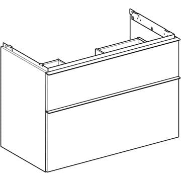 GEBERIT ICON skříňka pod umyvadlo 88,8x47,6x61,5 cm, 2 zásuvky, matná lávová 502.305.JK.1 Obrázek - fotka
