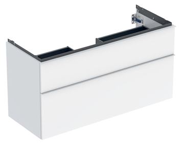 GEBERIT ICON skříňka pod umyvadlo 118,4x47,6x61,5 cm, 2 zásuvky, lesklá bílá