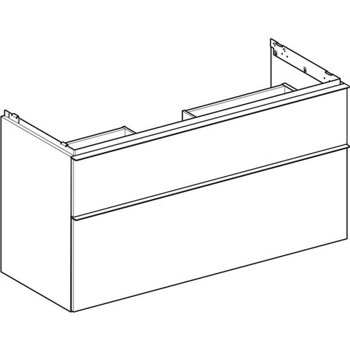 GEBERIT ICON skříňka pod umyvadlo 118,4x47,6x61,5 cm, 2 zásuvky, lesklá bílá 502.306.01.2 Obrázek - fotka
