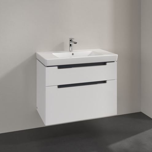 VILLEROY & BOCH SUBWAY 2.0 skříňka pod umyvadlo 78,7x44,9x59 cm, 2 zásuvky, Glossy White A91410DH Obrázek - fotka