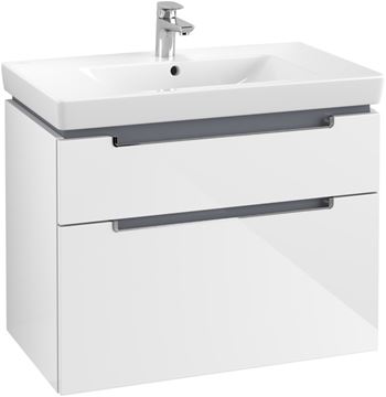 VILLEROY & BOCH SUBWAY 2.0 skříňka pod umyvadlo 78,7x44,9x59 cm, 2 zásuvky, Glossy White A91410DH Obrázek - fotka