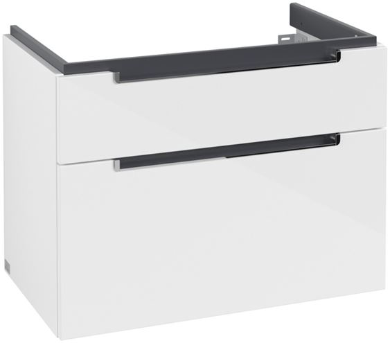 VILLEROY & BOCH SUBWAY 2.0 skříňka pod umyvadlo 78,7x44,9x59 cm, 2 zásuvky, Glossy White A91410DH Obrázek - Hlavní obrázek