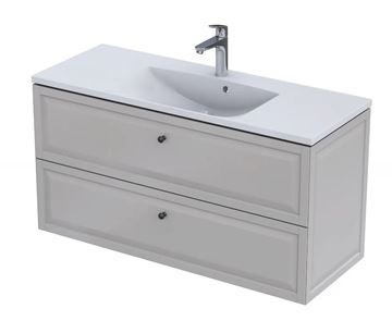 CONCEPT RETRO skříňka pod umyvadlo 119,6x45,9x60,3 cm, 2 zásuvky, matná béžová