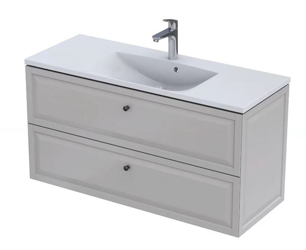 CONCEPT RETRO skříňka pod umyvadlo 119,6x45,9x60,3 cm, 2 zásuvky, matná béžová OR47-SD2S-120-10 Obrázek - Hlavní obrázek