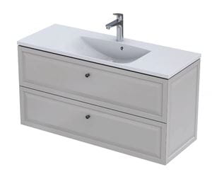 CONCEPT RETRO skříňka pod umyvadlo 119,6x45,9x60,3 cm, 2 zásuvky, matná béžová