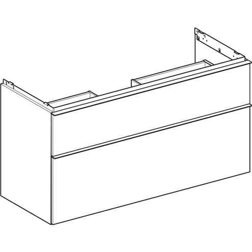 GEBERIT ICON skříňka pod umyvadlo 118,4x47,6x61,5 cm, 2 zásuvky, dub 502.306.JH.1 Obrázek - fotka
