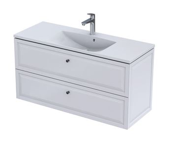 CONCEPT RETRO skříňka pod umyvadlo 119,6x45,9x60,3 cm, 2 zásuvky, matná bílá