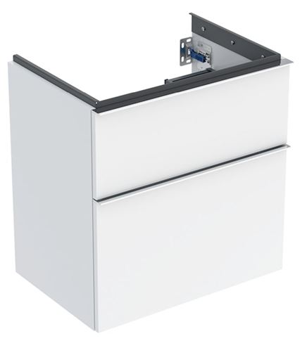 GEBERIT ICON skříňka pod umyvadlo 59,2x41,6x61,5 cm, závěsná, 2 zásuvky, lesklá bílá 502.307.01.2 Obrázek - Hlavní obrázek