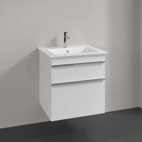 VILLEROY & BOCH VENTICELLO skříňka pod umyvadlo 55,3x50,2x59 cm, 2 zásuvky, Glossy White A92301DH Obrázek - fotka