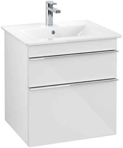 VILLEROY & BOCH VENTICELLO skříňka pod umyvadlo 55,3x50,2x59 cm, 2 zásuvky, Glossy White A92301DH Obrázek - fotka