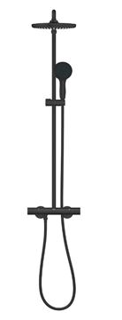GROHE TEMPESTA SYSTEM 250 sprchový set s termostatickou baterií, horní sprcha, ruční sprcha se 2 proudy, tyč, hadice, Water Saving, matná černá 266702431 Obrázek - fotka