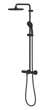 GROHE TEMPESTA SYSTEM 250 sprchový set s termostatickou baterií, horní sprcha, ruční sprcha se 2 proudy, tyč, hadice, Water Saving, matná černá 266702431 Obrázek - fotka