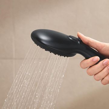 GROHE TEMPESTA SYSTEM 250 sprchový set s termostatickou baterií, horní sprcha, ruční sprcha se 2 proudy, tyč, hadice, Water Saving, matná černá 266702431 Obrázek - fotka