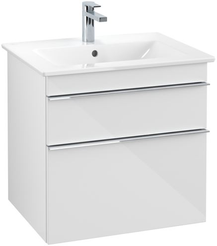 VILLEROY & BOCH VENTICELLO skříňka pod umyvadlo 60,3x50,2x59 cm, 2 zásuvky, Glossy White A92401DH Obrázek - fotka