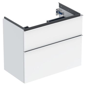 GEBERIT ICON skříňka pod umyvadlo 74x41,6x61,5 cm, 2 zásuvky, lesklá bílá