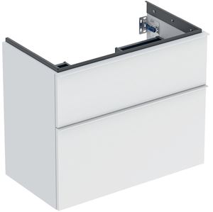 GEBERIT ICON skříňka pod umyvadlo 740x416x615mm, závěsná, 2 zásuvky, úchytka matná bílá, lakovaná matná bílá