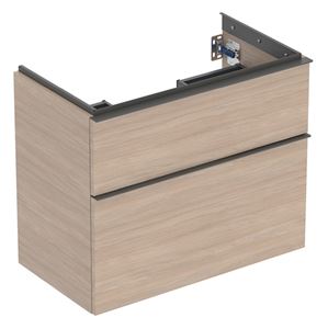 GEBERIT ICON skříňka pod umyvadlo 740x416x615mm, závěsná, 2 zásuvky, úchytka matná láva, ořech hickory