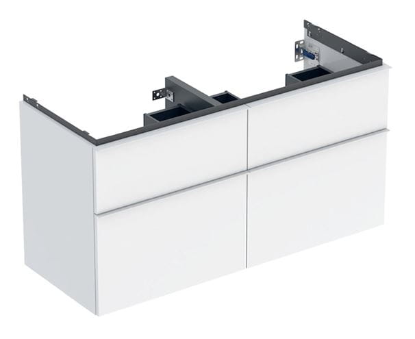 GEBERIT ICON skříňka pod dvojumyvadlo 118,4x47,6x61,5 cm, 4 zásuvky, lesklá bílá 502.309.01.1 Obrázek - Hlavní obrázek