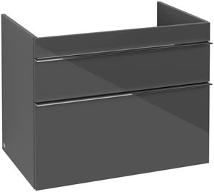 VILLEROY & BOCH VENTICELLO skříňka pod umyvadlo 75,3x50,2x59 cm, 2 zásuvky, Glossy Grey