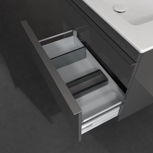 VILLEROY & BOCH VENTICELLO skříňka pod umyvadlo 75,3x50,2x59 cm, 2 zásuvky, Glossy Grey A92501FP Obrázek - fotka