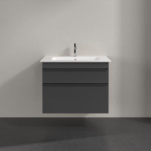 VILLEROY & BOCH VENTICELLO skříňka pod umyvadlo 75,3x50,2x59 cm, 2 zásuvky, Glossy Grey A92501FP Obrázek - fotka