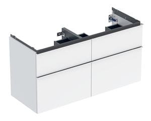 GEBERIT ICON skříňka pod dvojumyvadlo 118,4x47,6x61,5 cm, 4 zásuvky, lesklá bílá