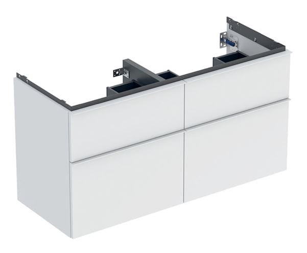 GEBERIT ICON skříňka pod dvojumyvadlo 118,4x47,6x61,5 cm, 4 zásuvky, matná bílá 502.309.01.3 Obrázek - Hlavní obrázek
