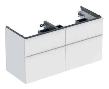 GEBERIT ICON skříňka pod dvojumyvadlo 118,4x47,6x61,5 cm, 4 zásuvky, matná bílá